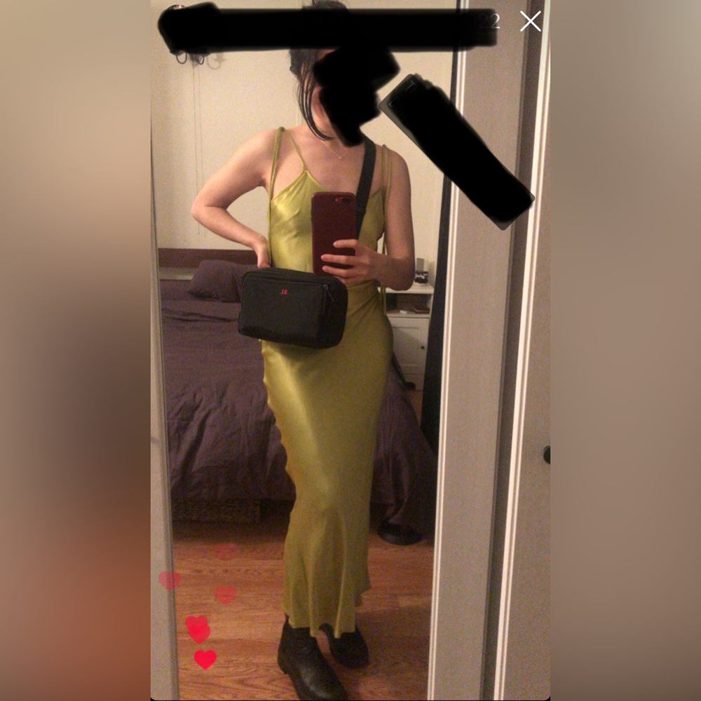 🪩 Rezek Studio - Dandy Slip Dress in Avocado Green - XS